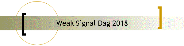 Weak Signal Dag 2018